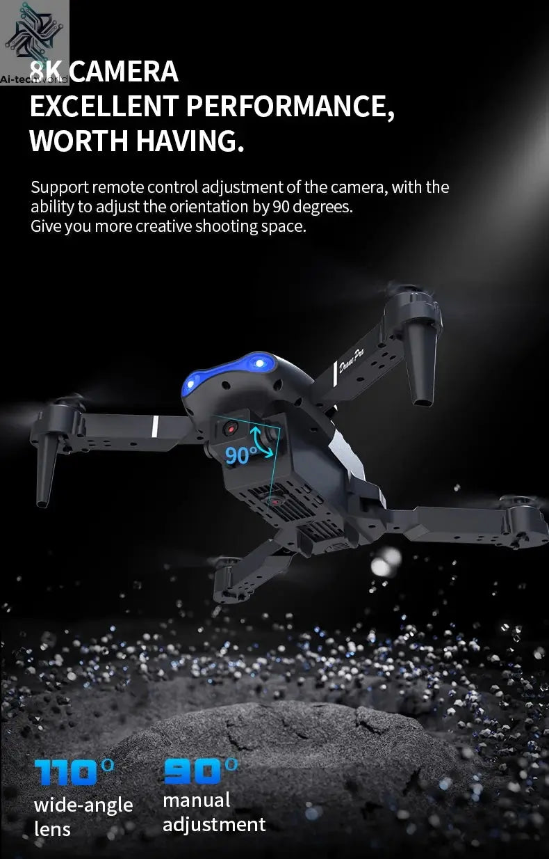 E99 Pro Drone Screen remote control Quadcopter Remote Four Axis Aircraft 8K HD Photography UAV Altitude Fixation Helicopter Toy Ai-TechWorld 