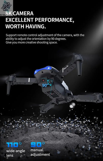 E99 Pro Drone Screen remote control Quadcopter Remote Four Axis Aircraft 8K HD Photography UAV Altitude Fixation Helicopter Toy Ai-TechWorld 