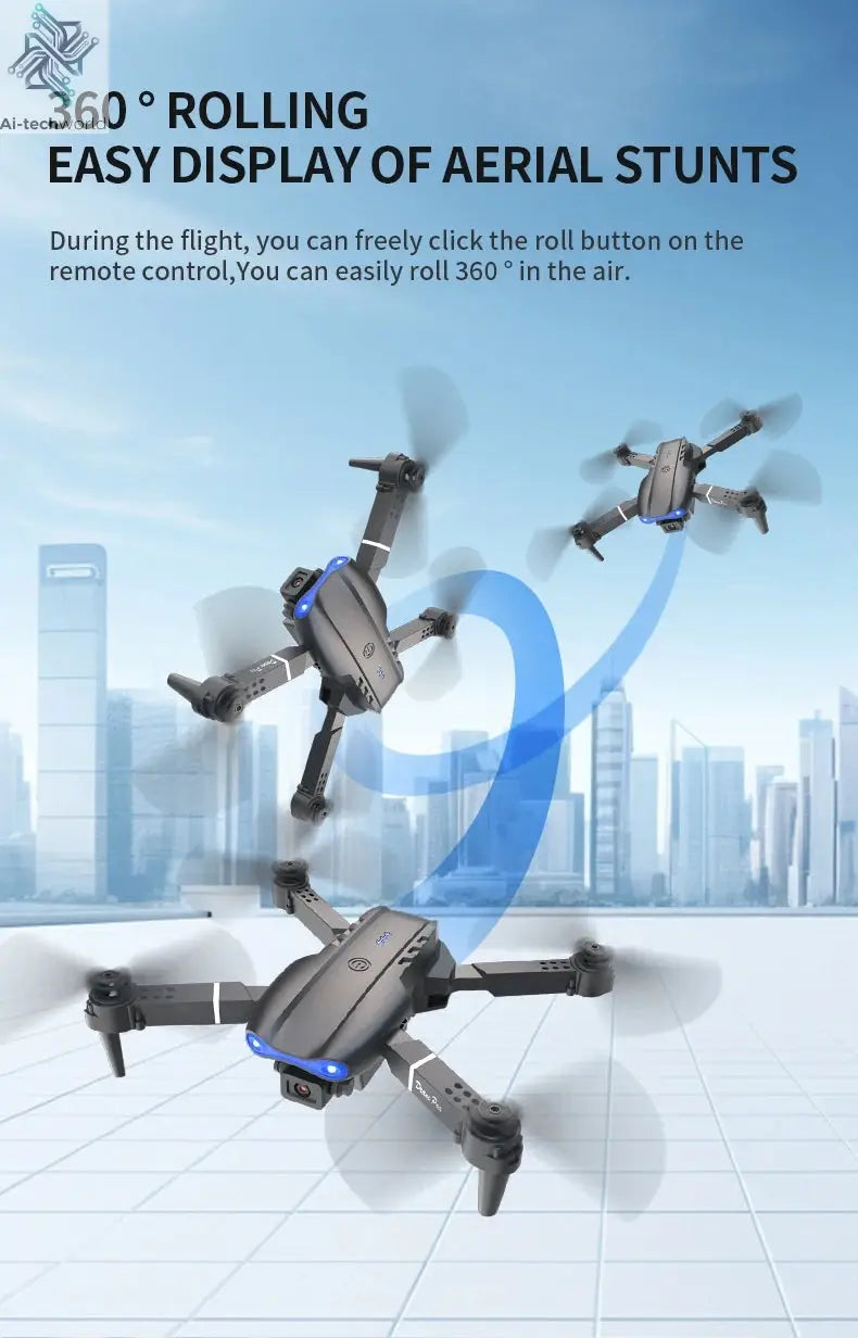 E99 Pro Drone Screen remote control Quadcopter Remote Four Axis Aircraft 8K HD Photography UAV Altitude Fixation Helicopter Toy Ai-TechWorld 