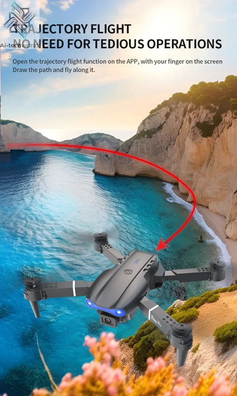 E99 Pro Drone Screen remote control Quadcopter Remote Four Axis Aircraft 8K HD Photography UAV Altitude Fixation Helicopter Toy Ai-TechWorld 