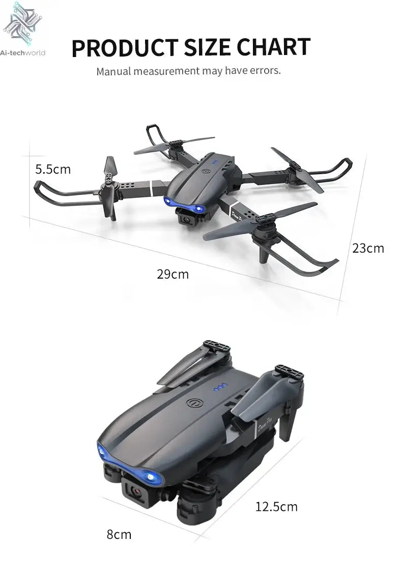 E99 Pro Drone Screen remote control Quadcopter Remote Four Axis Aircraft 8K HD Photography UAV Altitude Fixation Helicopter Toy Ai-TechWorld 