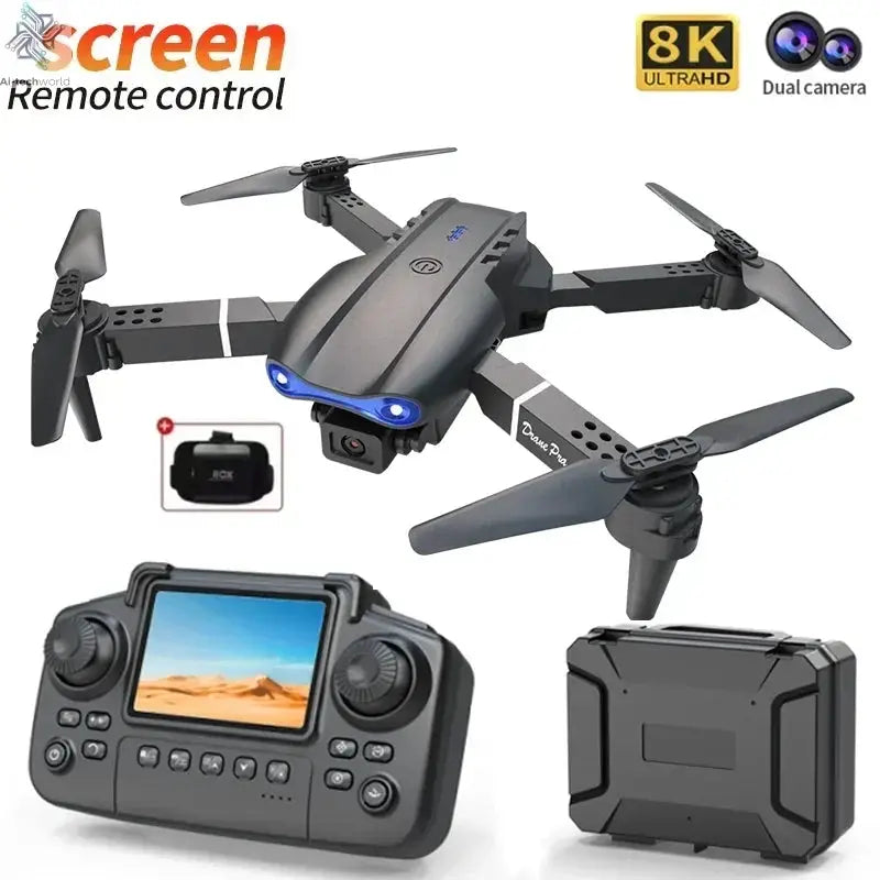 E99 Pro Drone Screen remote control Quadcopter Remote Four Axis Aircraft 8K HD Photography UAV Altitude Fixation Helicopter Toy Ai-TechWorld 