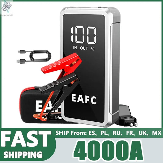 EAFC 4000/2000/1000A Car Jump Starter Power Bank 12V Portable Emergency Start-up Charger forCars Booster Battery Starting Device Ai-TechWorld 
