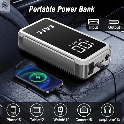 EAFC 4000/2000/1000A Car Jump Starter Power Bank 12V Portable Emergency Start-up Charger forCars Booster Battery Starting Device Ai-TechWorld 