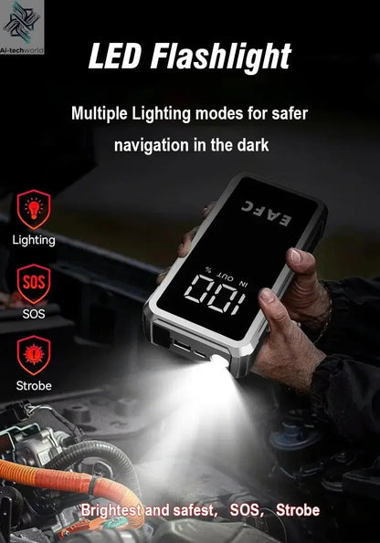 EAFC 4000/2000/1000A Car Jump Starter Power Bank 12V Portable Emergency Start-up Charger forCars Booster Battery Starting Device Ai-TechWorld 