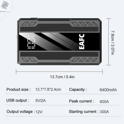 EAFC 4000/2000/1000A Car Jump Starter Power Bank 12V Portable Emergency Start-up Charger forCars Booster Battery Starting Device Ai-TechWorld 