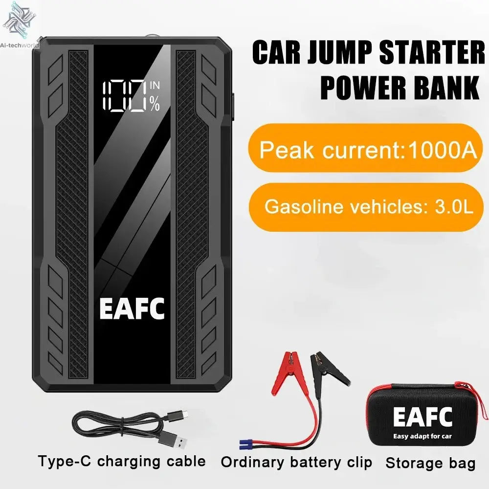 EAFC 4000/2000/1000A Car Jump Starter Power Bank 12V Portable Emergency Start-up Charger forCars Booster Battery Starting Device Ai-TechWorld 