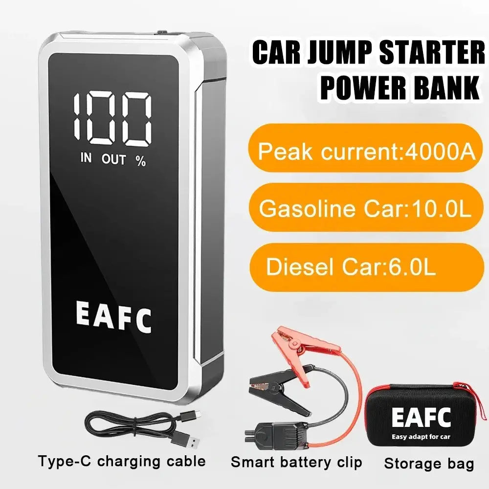 EAFC 4000/2000/1000A Car Jump Starter Power Bank 12V Portable Emergency Start-up Charger forCars Booster Battery Starting Device Ai-TechWorld 