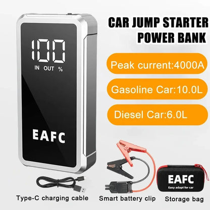 EAFC 4000/2000/1000A Car Jump Starter Power Bank 12V Portable Emergency Start-up Charger forCars Booster Battery Starting Device Ai-TechWorld 