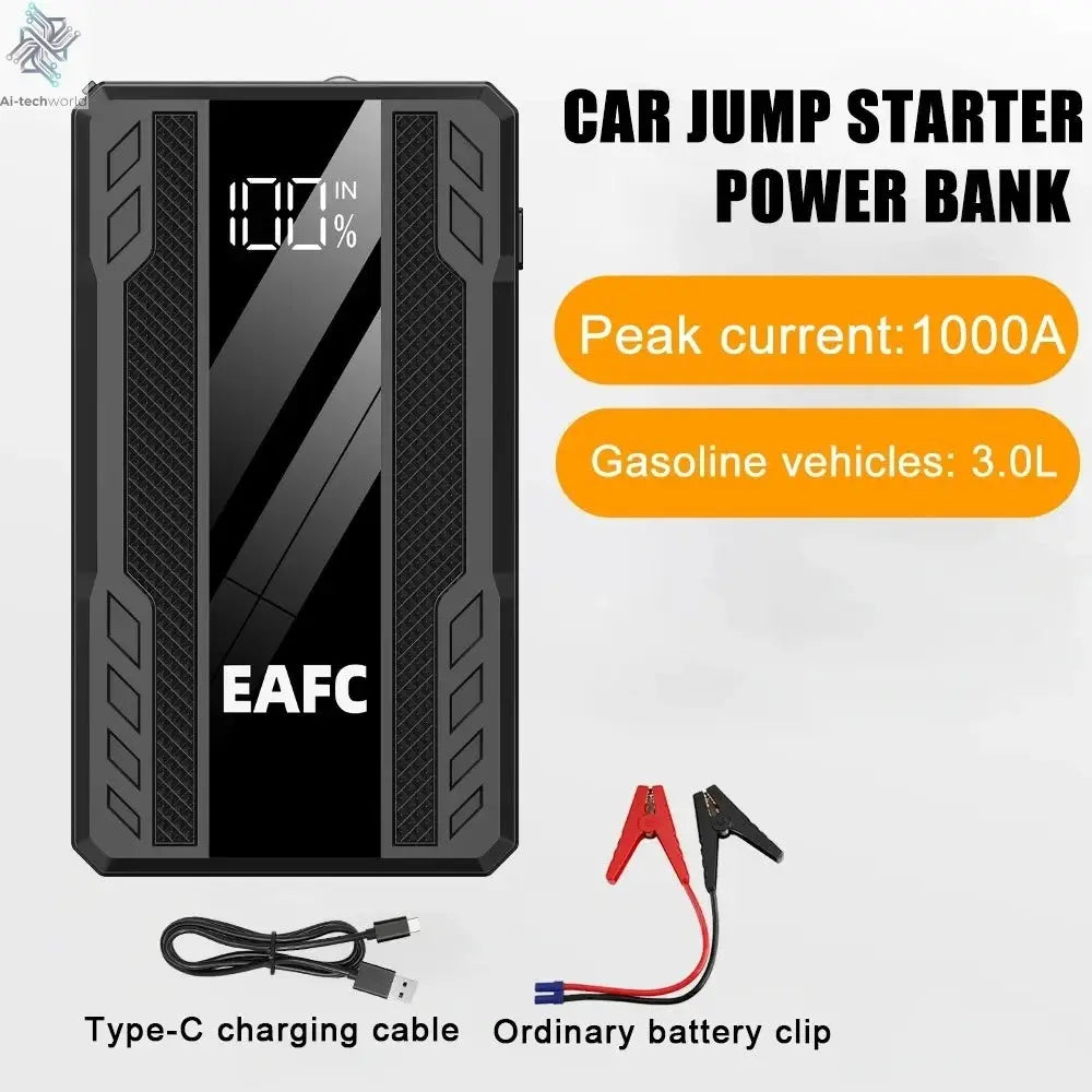 EAFC 4000/2000/1000A Car Jump Starter Power Bank 12V Portable Emergency Start-up Charger forCars Booster Battery Starting Device Ai-TechWorld 