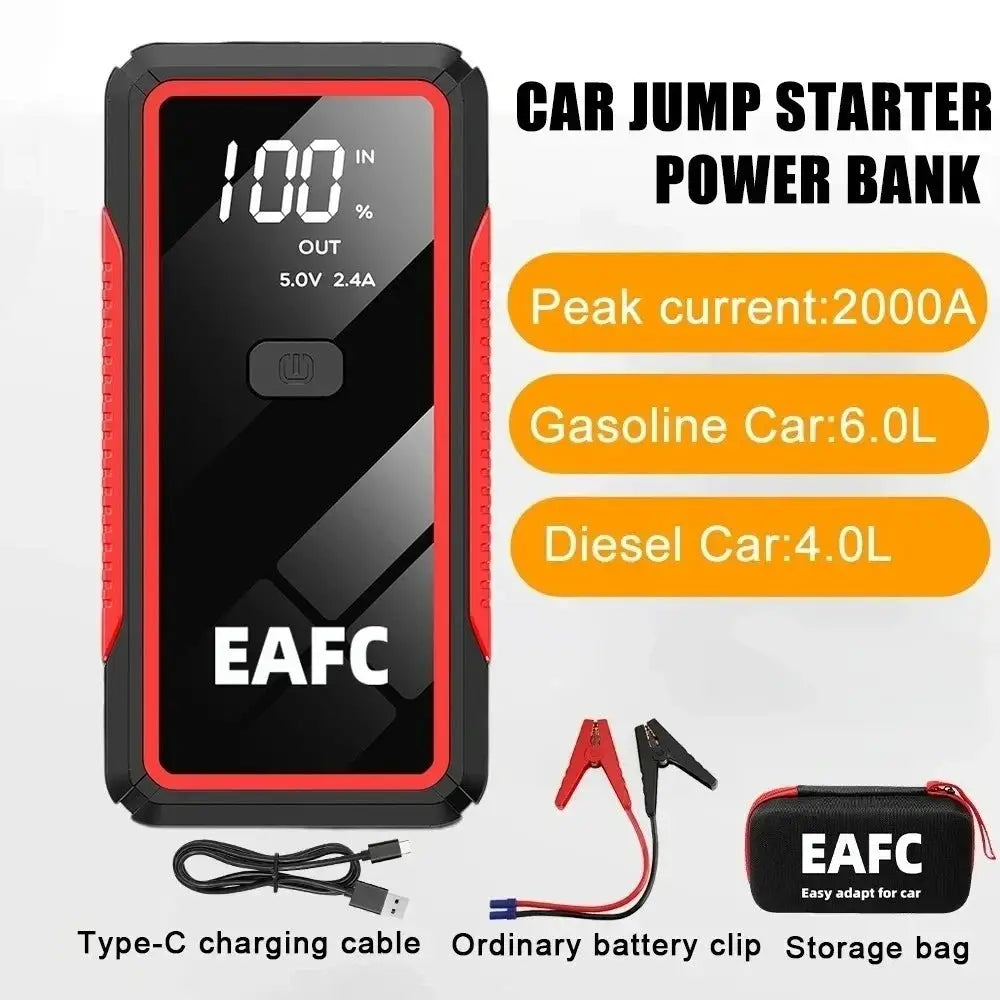 EAFC 4000/2000/1000A Car Jump Starter Power Bank 12V Portable Emergency Start-up Charger forCars Booster Battery Starting Device Ai-TechWorld 