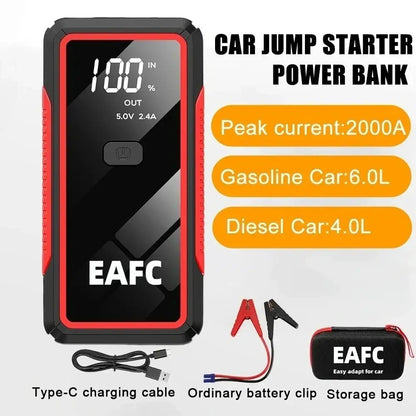 EAFC 4000/2000/1000A Car Jump Starter Power Bank 12V Portable Emergency Start-up Charger forCars Booster Battery Starting Device Ai-TechWorld 