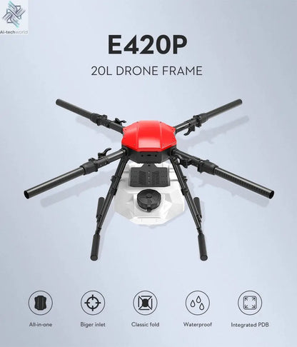 EFT E420P 20L 20kg Agricultural spray frame kit four-axis Folding Quadcopter with Hobbywing X9 plus power system Ai-TechWorld 