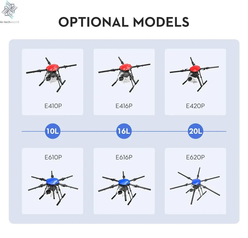 EFT E420P 20L 20kg Agricultural spray frame kit four-axis Folding Quadcopter with Hobbywing X9 plus power system Ai-TechWorld 