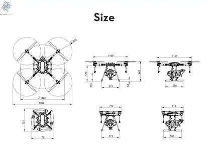 EFT E420P 20L 20kg Agricultural spray frame kit four-axis Folding Quadcopter with Hobbywing X9 plus power system Ai-TechWorld 