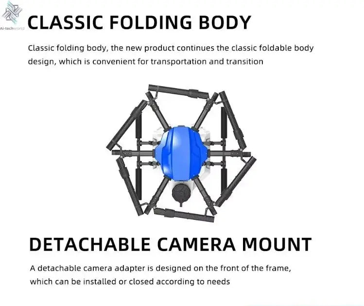 EFT E616P Heavy-Duty Agricultural Spraying Drone Frame - High Payload Multicopter for Crop Spraying & Precision Farming Ai-TechWorld 