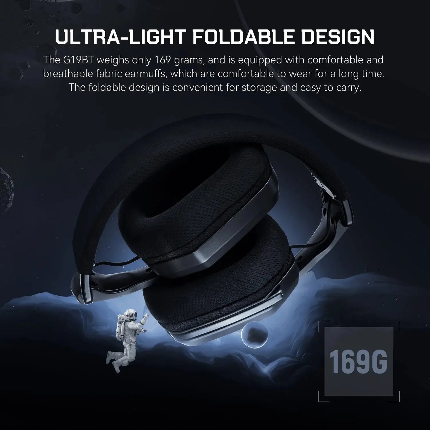 EKSA G19BT 2.4GHz Wireless Gaming Headphones Ultra-light Bluetooth 5.4 Headset Gamer with Microphone for PC/PS5/Xbox Ai-TechWorld 