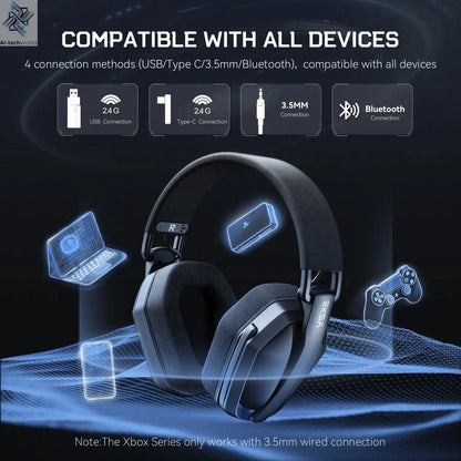 EKSA G19BT 2.4GHz Wireless Gaming Headphones Ultra-light Bluetooth 5.4 Headset Gamer with Microphone for PC/PS5/Xbox Ai-TechWorld 
