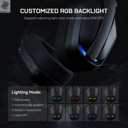 EKSA G19BT 2.4GHz Wireless Gaming Headphones Ultra-light Bluetooth 5.4 Headset Gamer with Microphone for PC/PS5/Xbox Ai-TechWorld 
