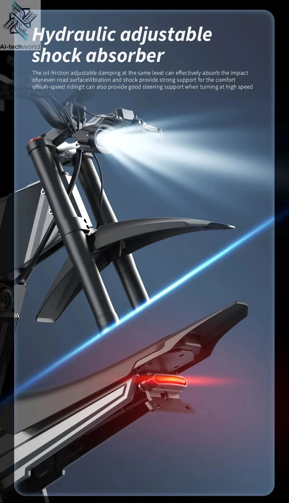 EKXBIKE GTS Electric Motorcycle for Adults 8000W Peak Electric Dirt Bike for Adults with 72V 30AH Battery Ai-TechWorld 