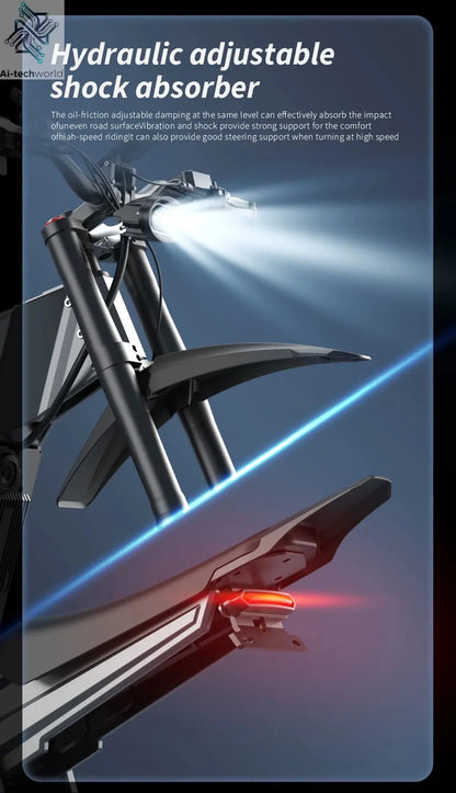 EKXBIKE GTS Electric Motorcycle for Adults 8000W Peak Electric Dirt Bike for Adults with 72V 30AH Battery Ai-TechWorld 