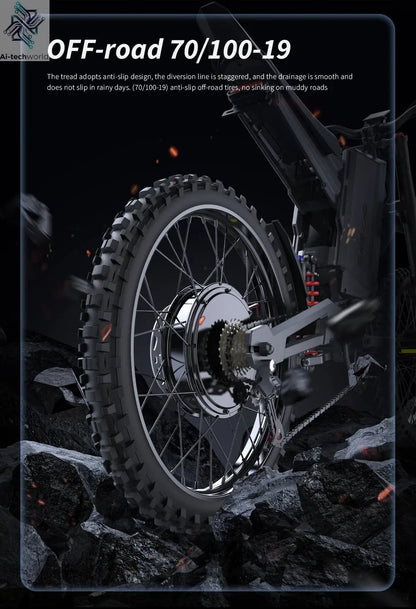 EKXBIKE GTS Electric Motorcycle for Adults 8000W Peak Electric Dirt Bike for Adults with 72V 30AH Battery Ai-TechWorld 