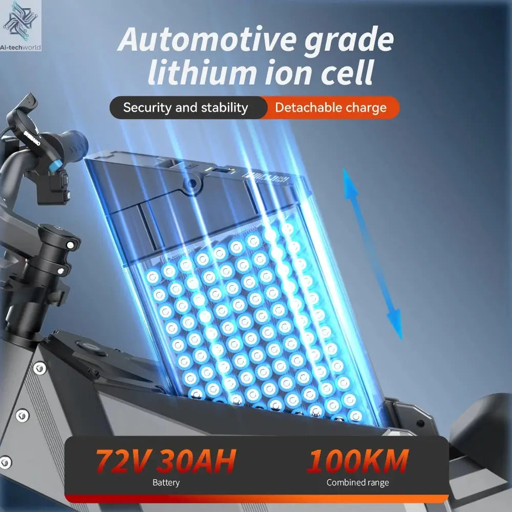 EKXBIKE GTS Electric Motorcycle for Adults 8000W Peak Electric Dirt Bike for Adults with 72V 30AH Battery - Ai-TechWorld