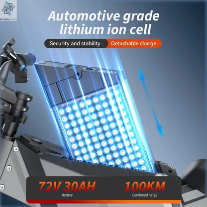 EKXBIKE GTS Electric Motorcycle for Adults 8000W Peak Electric Dirt Bike for Adults with 72V 30AH Battery - Ai-TechWorld