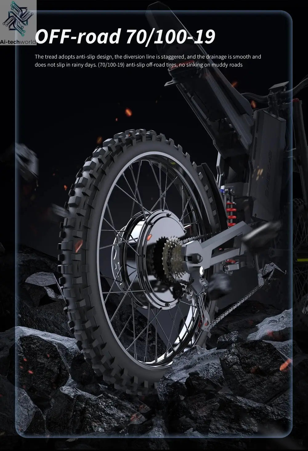 EKXBIKE GTS Electric Motorcycle for Adults 8000W Peak Electric Dirt Bike for Adults with 72V 30AH Battery - Ai-TechWorld