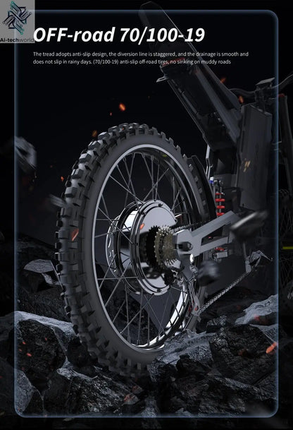 EKXBIKE GTS Electric Motorcycle for Adults 8000W Peak Electric Dirt Bike for Adults with 72V 30AH Battery - Ai-TechWorld