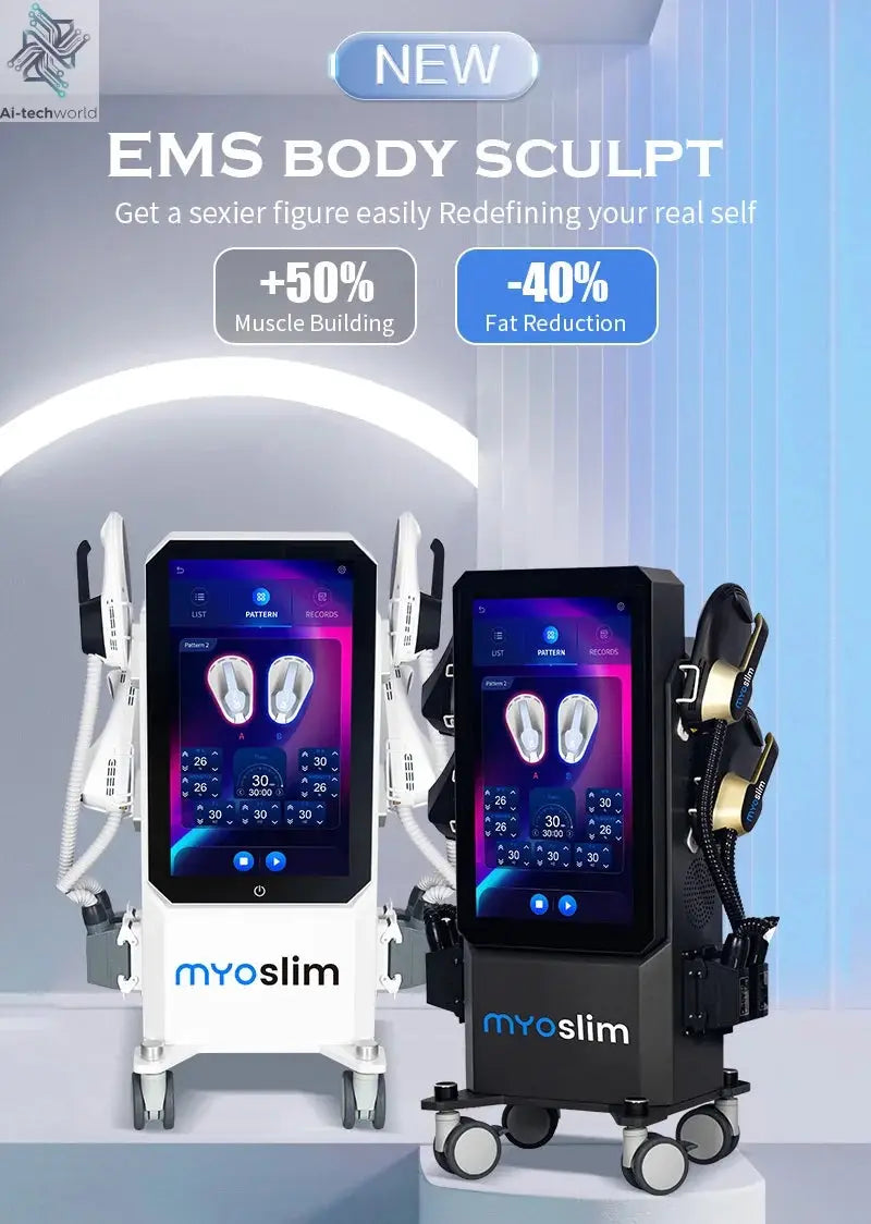 EMS Body Shapping Machine Myoslim EMS Hiemt Muscle Stimulator EMS Body Sculpt Beauty Equipment with 4 Handle Pelvic Floor Ai-TechWorld 