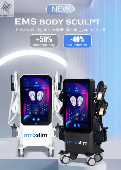 EMS Body Shapping Machine Myoslim EMS Hiemt Muscle Stimulator EMS Body Sculpt Beauty Equipment with 4 Handle Pelvic Floor Ai-TechWorld 