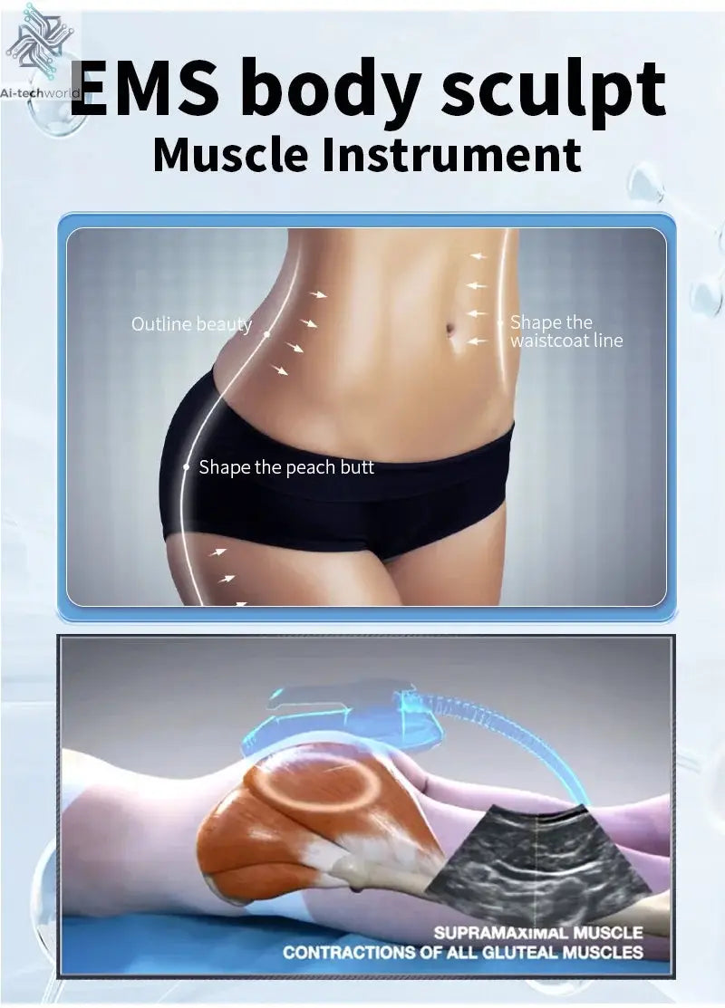 EMS Body Shapping Machine Myoslim EMS Hiemt Muscle Stimulator EMS Body Sculpt Beauty Equipment with 4 Handle Pelvic Floor Ai-TechWorld 