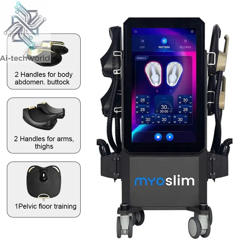 EMS Body Shapping Machine Myoslim EMS Hiemt Muscle Stimulator EMS Body Sculpt Beauty Equipment with 4 Handle Pelvic Floor Ai-TechWorld 