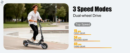 EOEOTWO K2MAX Electric Scooter 45Mph 4000W Peak Dual Motor 40Mile Range EScooter Adults Dual Suspension Fast Charging Scooter Ai-TechWorld 