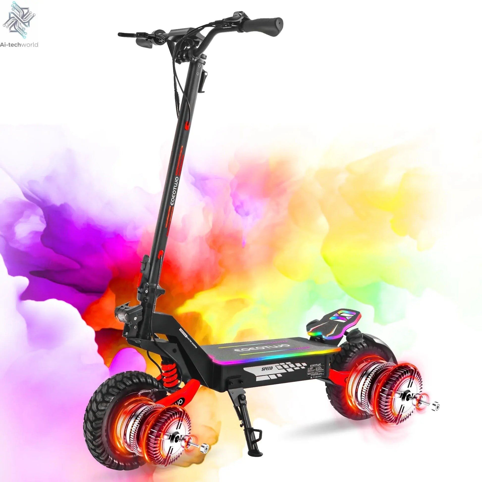 EOEOTWO K2MAX Electric Scooter 45Mph 4000W Peak Dual Motor 40Mile Range EScooter Adults Dual Suspension Fast Charging Scooter Ai-TechWorld 