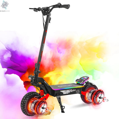 EOEOTWO K2MAX Electric Scooter 45Mph 4000W Peak Dual Motor 40Mile Range EScooter Adults Dual Suspension Fast Charging Scooter Ai-TechWorld 
