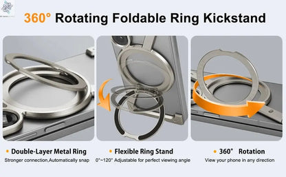 Eary Frameless Case for Samsung Galaxy Z Fold 7 Magsafe with 360°Rotating Magnetic Stand Metal Shockproof Protector Phone Cover Ai-TechWorld 