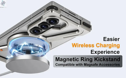 Eary Frameless Case for Samsung Galaxy Z Fold 7 Magsafe with 360°Rotating Magnetic Stand Metal Shockproof Protector Phone Cover Ai-TechWorld 