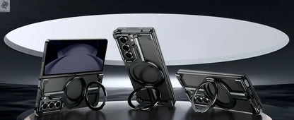 Eary for Samsung Galaxy Z Fold 6 5 Case with Magnetic Stand Magsafe Protective Cover Metals Frameless Bumper Wireless Charging Ai-TechWorld 