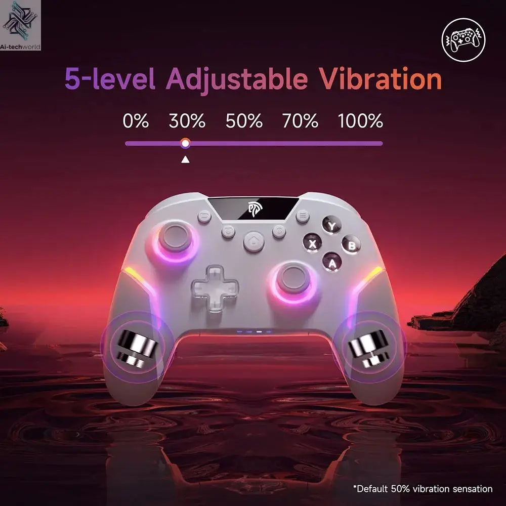 EasySMX Enhanced Controller X20 RGB Gamepad Compatible with PC/Switch/Phone/TV/Steam, Gyroscope Micro Triggers Joystick Ai-TechWorld 