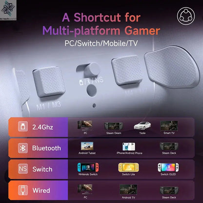 EasySMX Enhanced Controller X20 RGB Gamepad Compatible with PC/Switch/Phone/TV/Steam, Gyroscope Micro Triggers Joystick Ai-TechWorld 