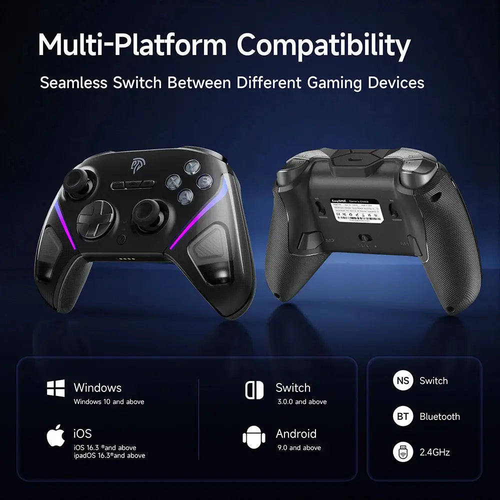 EasySMX TMR Stick Controller D10 Wireless Gamepad Compatible with PC/Switch/Steam/Phone/TV, Charging Dock, Micro Triggers Ai-TechWorld 