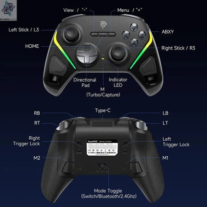 EasySMX TMR Stick Controller D10 Wireless Gamepad Compatible with PC/Switch/Steam/Phone/TV, Charging Dock, Micro Triggers Ai-TechWorld 