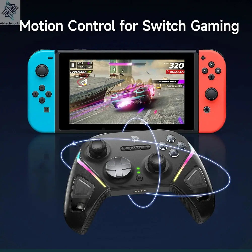 EasySMX TMR Stick Controller D10 Wireless Gamepad Compatible with PC/Switch/Steam/Phone/TV, Charging Dock, Micro Triggers Ai-TechWorld 