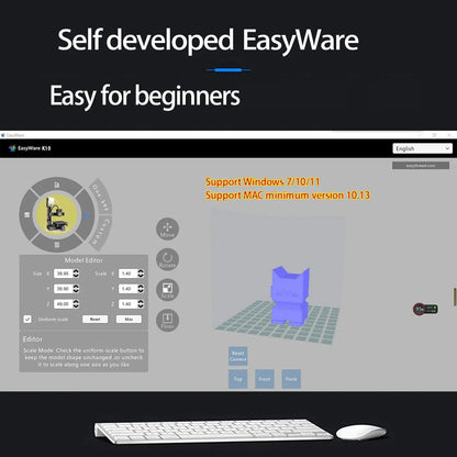 EasyThreed 3D Printer  Entry Level  Compatible with PLA TPU 1.75mm Filament  include Power Adaptor. Ai-TechWorld 