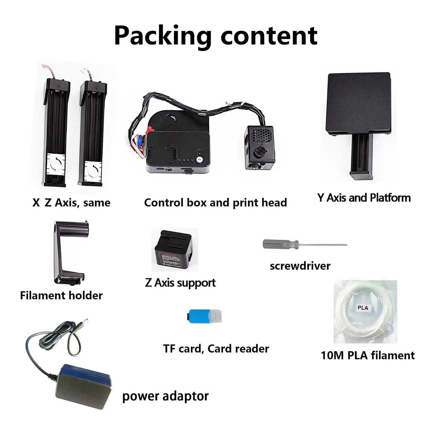 EasyThreed 3D Printer  Entry Level  Compatible with PLA TPU 1.75mm Filament  include Power Adaptor. Ai-TechWorld 