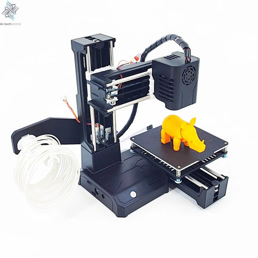 EasyThreed K9 Mini 3D Printer Easy to Use Entry Level Gift 3D Printer FDM TPU PLA Filament 1.75mm Black Ai-TechWorld