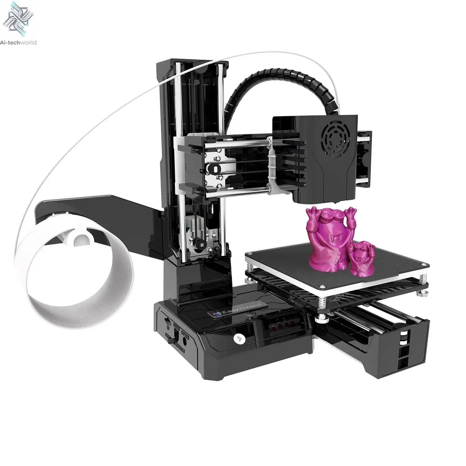 EasyThreed K9 Mini 3D Printer Easy to Use Entry Level Gift 3D Printer FDM TPU PLA Filament 1.75mm Black Ai-TechWorld