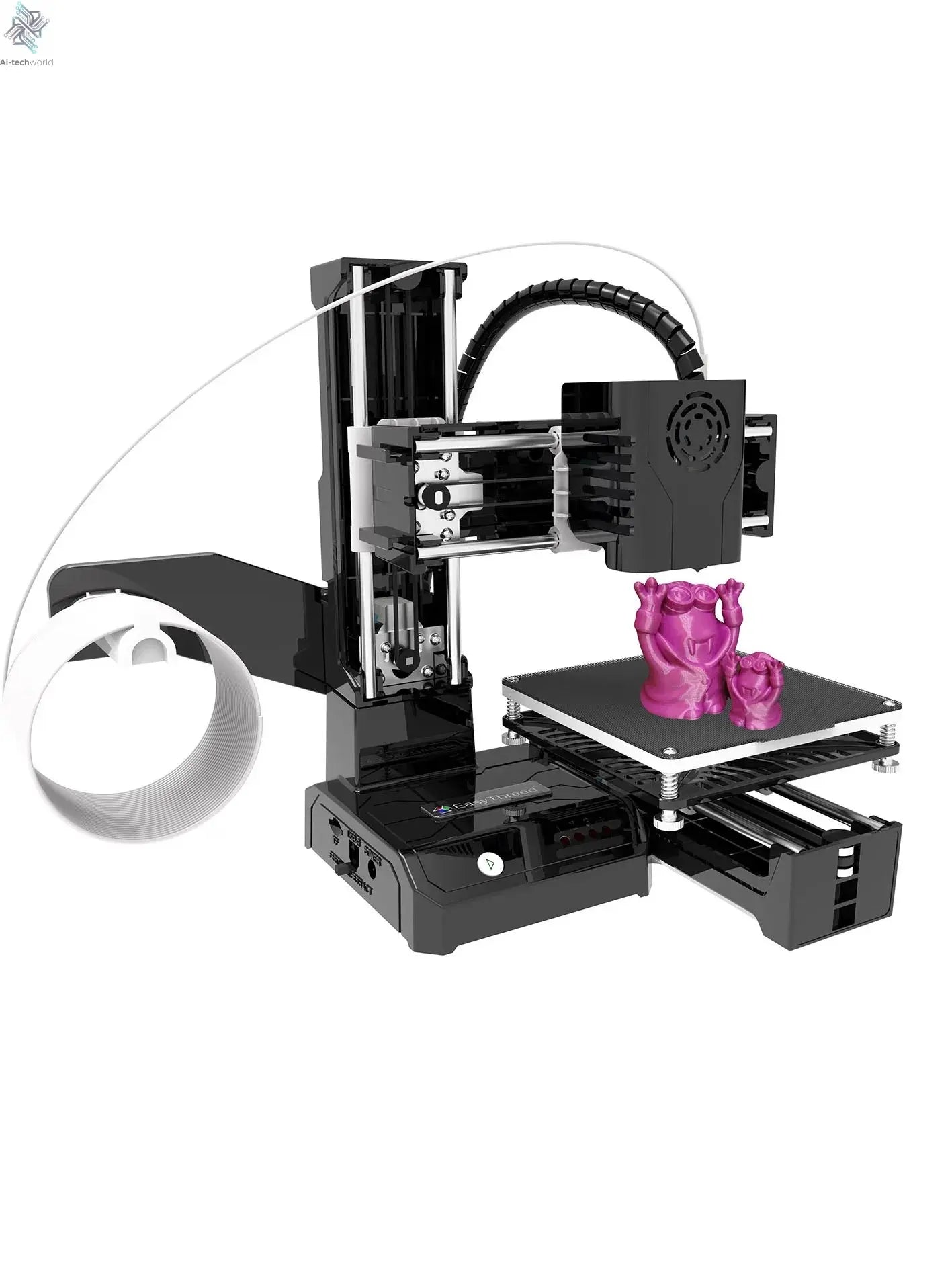 EasyThreed K9 Mini 3D Printer Easy to Use Entry Level Gift 3D Printer FDM TPU PLA Filament 1.75mm Black Ai-TechWorld